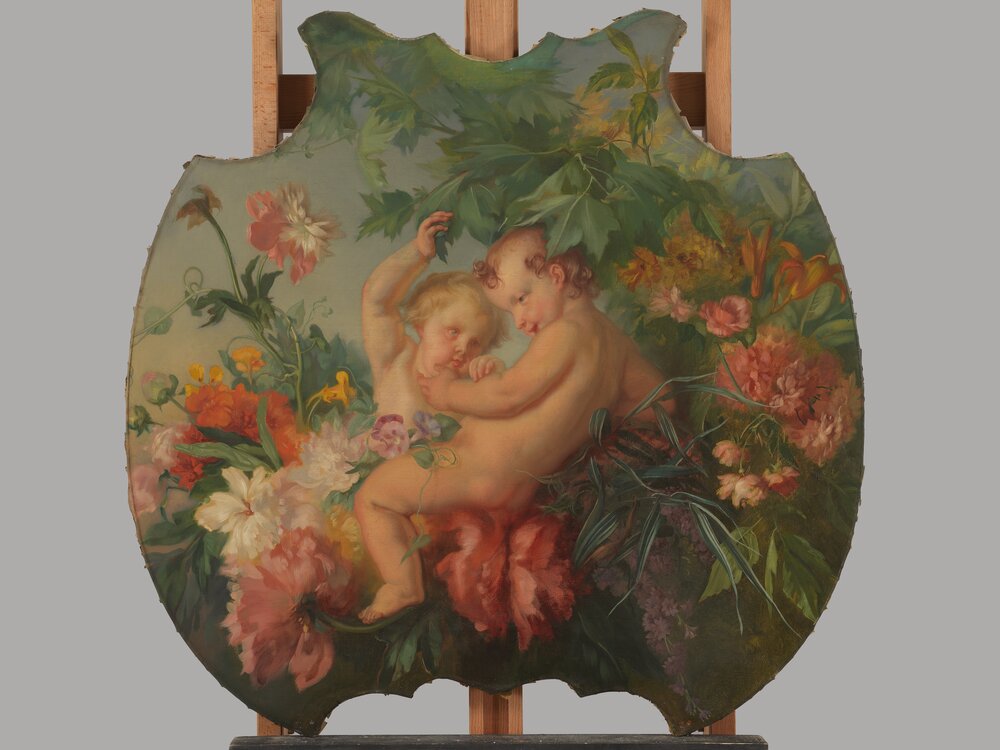 22-mc07e-TE-2012_Moncalieri, Castello, A. e G. Ferri, Putti scherzanti (sovrapporte), inv. 415
