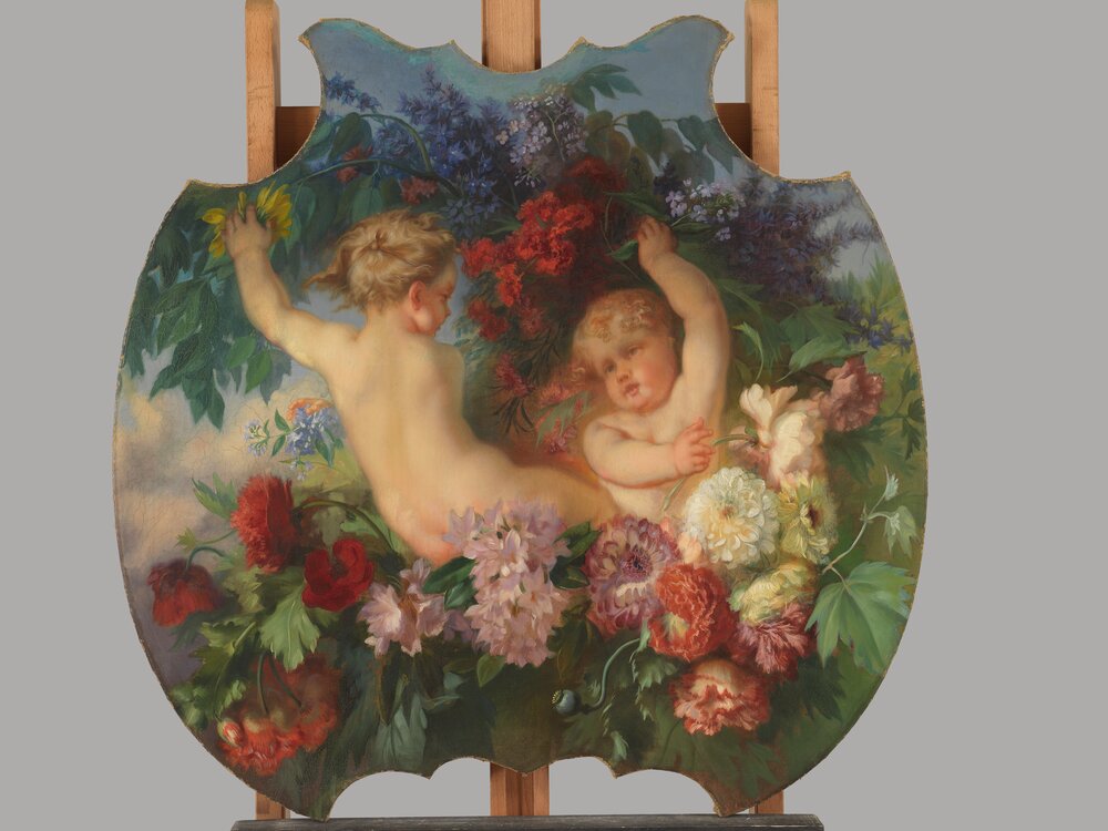 Moncalieri, Castello, A. and G. Ferri, Putti scherzanti, inv. 411 - after restoration