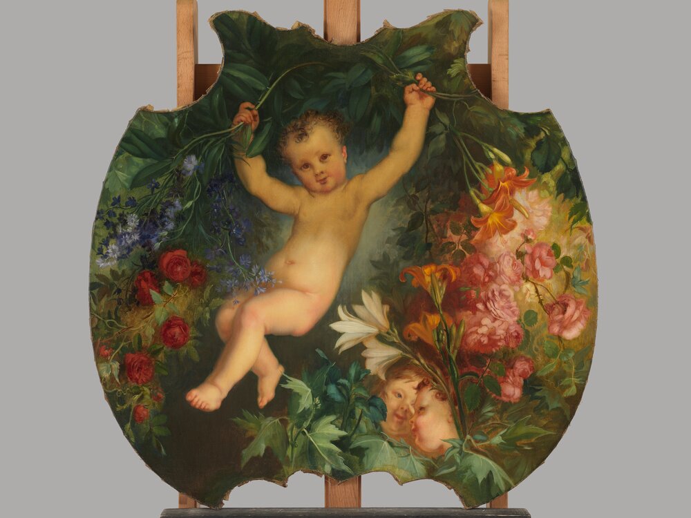 Moncalieri, Castello, A. e G. Ferri, Putti scherzanti, inv. 414 - dopo il restauro