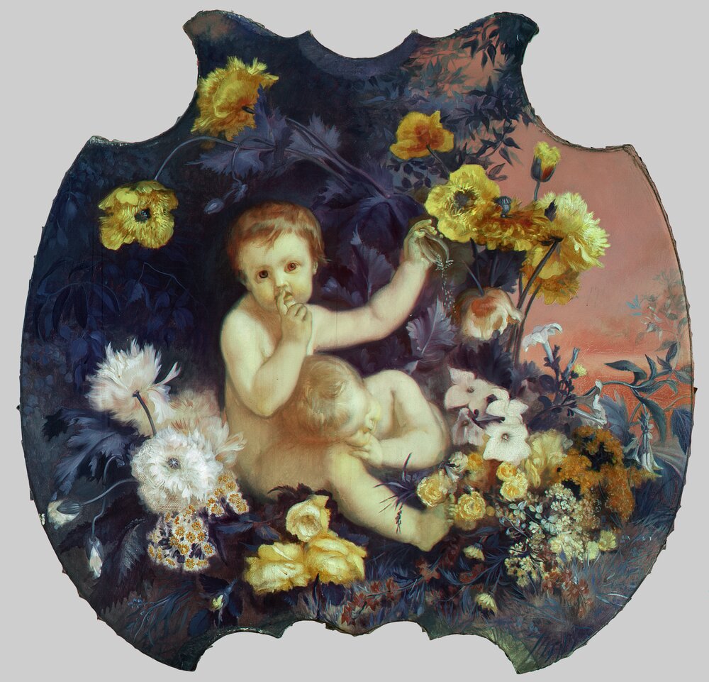 Moncalieri, Castello, A. and G. Ferri, Putti scherzanti, inv. 412 - Infrared in false color (950 nm)