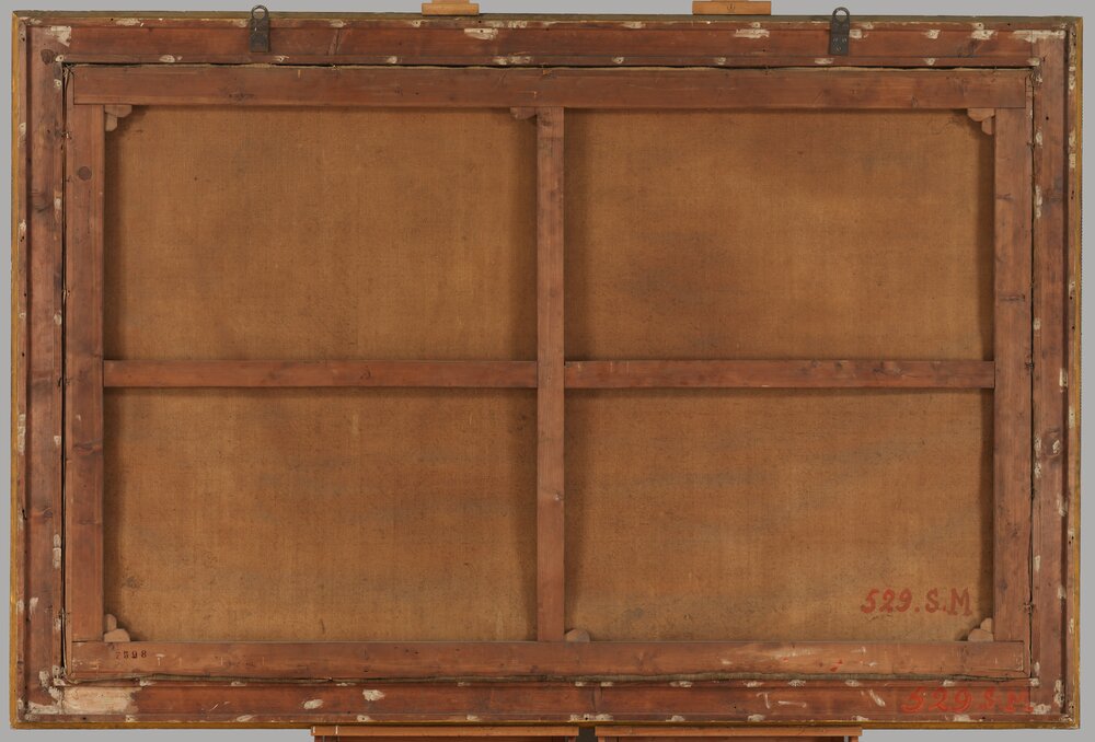 Moncalieri, Castello, F. Petiti, Landscape, inv. 529 S.M., verso - before restoration