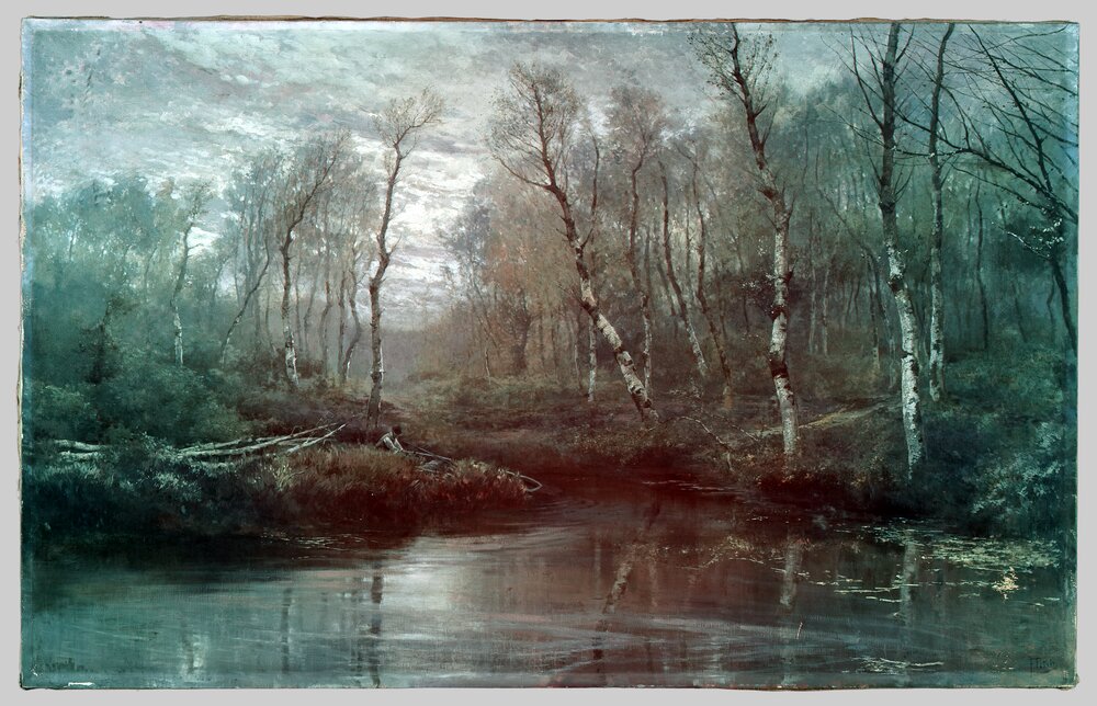 Moncalieri, Castello, F. Petiti, Landscape, inv. 529 S.M. - Infrared in false color (950 nm)