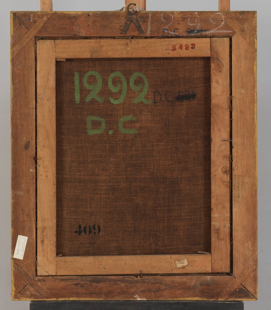 Moncalieri, Castle, Portrait of Emperor James I, inv. 1299 AD, verso - before restoration