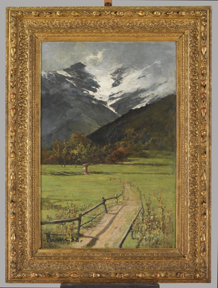 Moncalieri, Castello, M. Viani d'Ovrano, Mountain landscape, inv. 478 S.M - after restoration