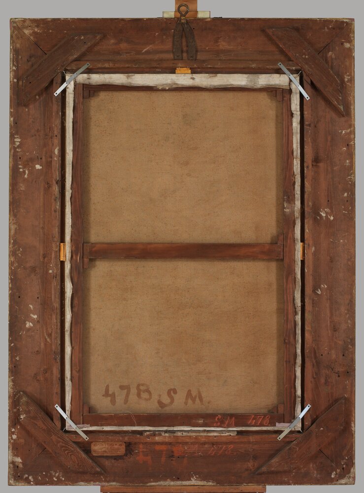 Moncalieri, Castello, M. Viani d'Ovrano, Mountain landscape, inv. 478 S.M, verso - after restoration