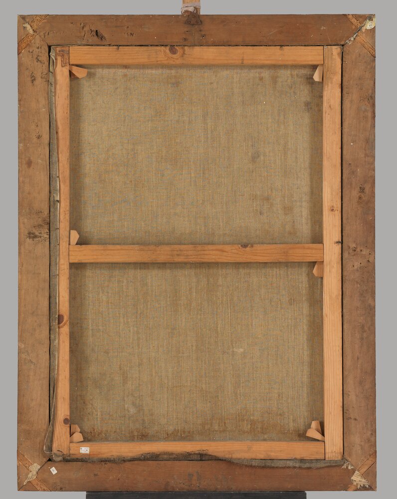 Moncalieri, Castello, Madonna of drills, inv. 459, verso - before restoration