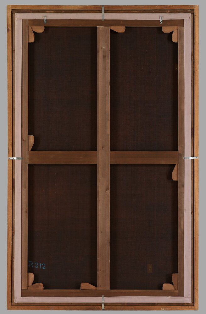 Venaria, Reggia, G. Duprà (attr.), Portrait of Carlo Emanuele III, inv. R 2502, verso - after restoration