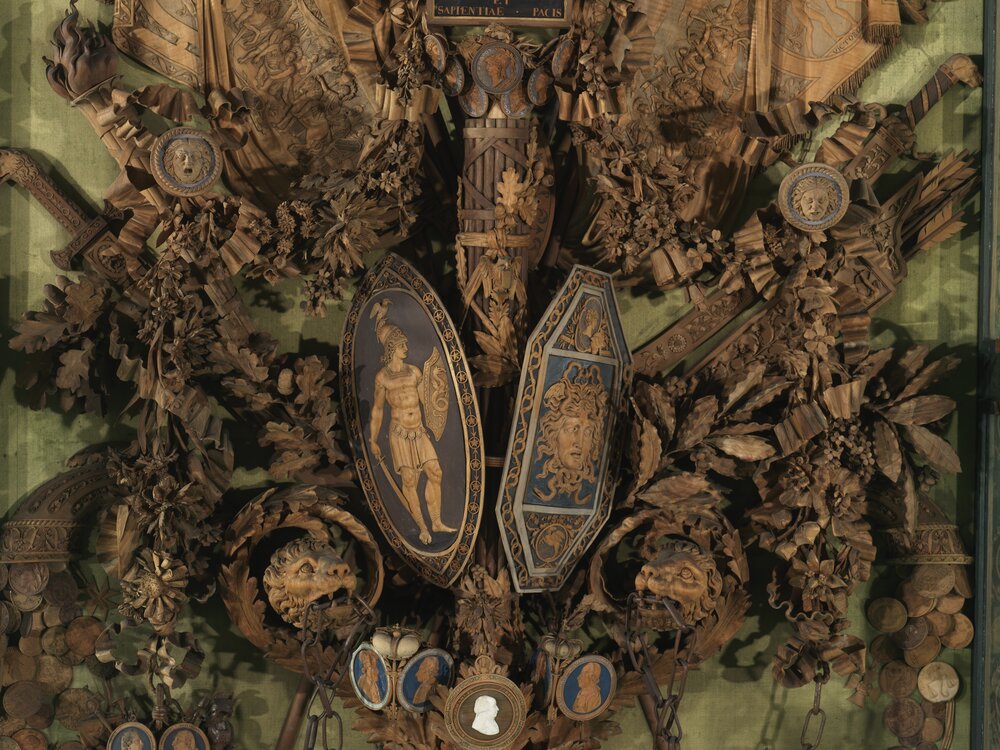 Turin, Civic Museum of Ancient Art - Palazzo Madama, G. M. Bonzanigo, Military Trophy, inv. 1161-L - before restoration