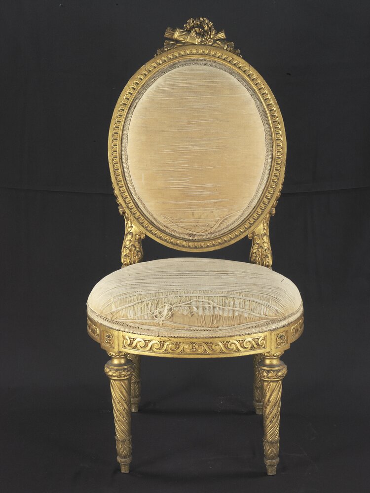 Hunting House of Stupinigi, Bonzanigo, Chair Inv. 632 - before restoration