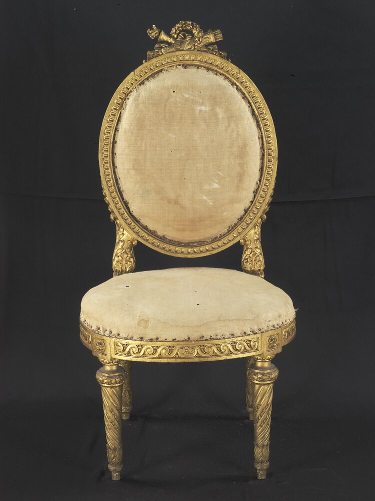 Hunting House of Stupinigi, Bonzanigo, Chair Inv. 635 - before restoration
