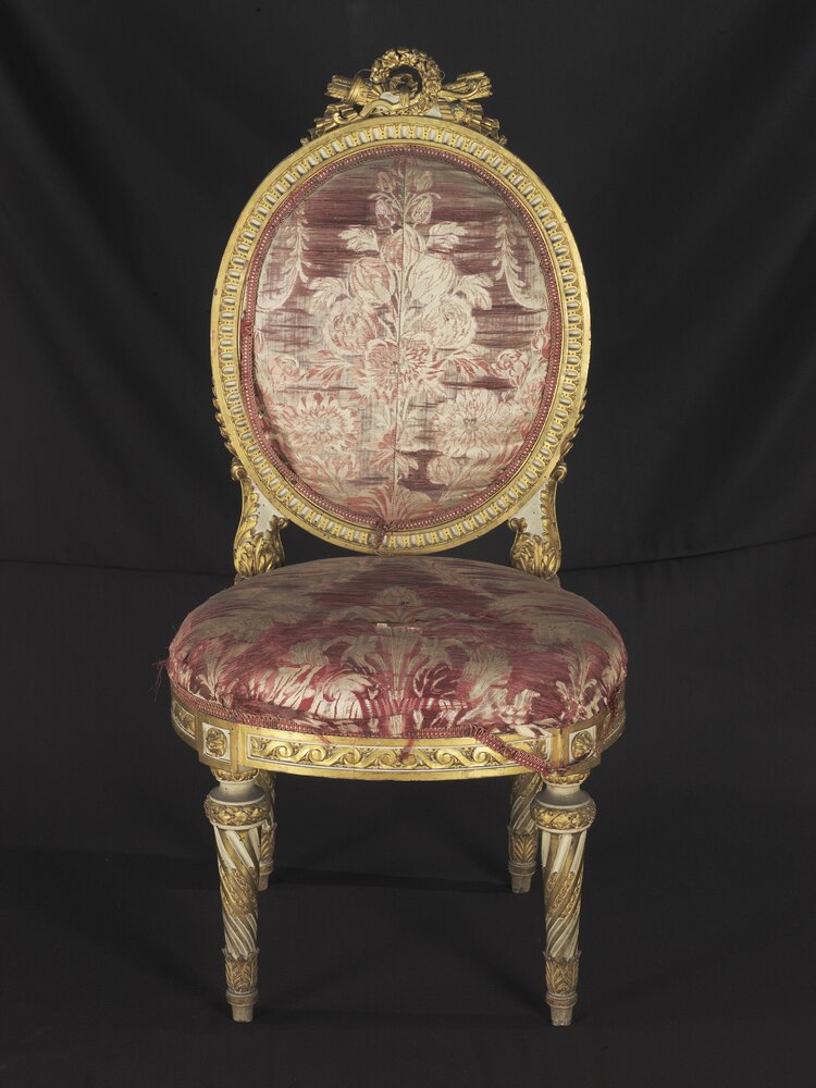 Hunting House of Stupinigi, Bonzanigo, Chair Inv. 1930 - before restoration