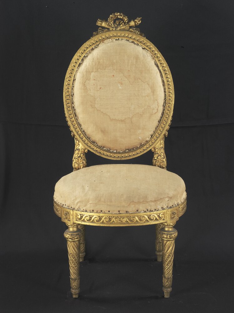 Hunting House of Stupinigi, Bonzanigo, Chair Inv. 633 - before restoration