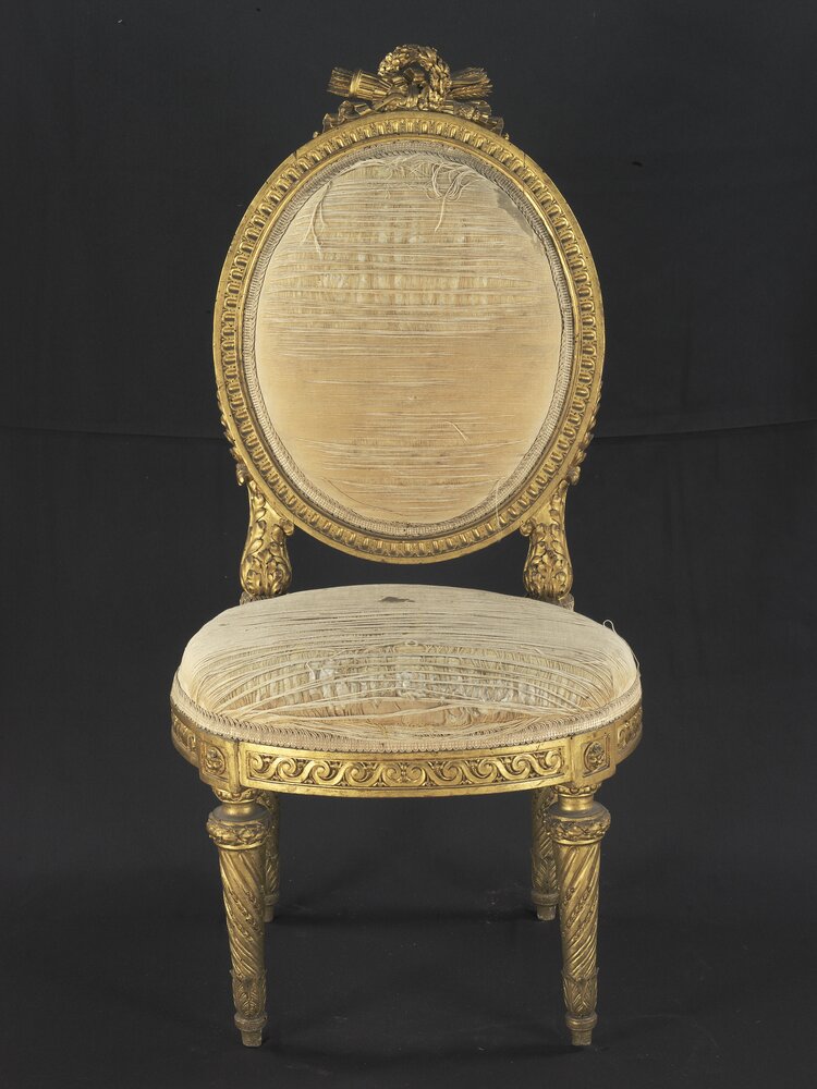 Hunting House of Stupinigi, Bonzanigo, Chair Inv. 631 - before restoration
