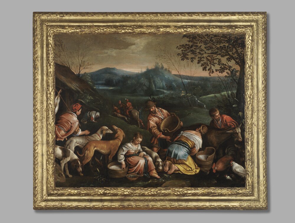 Nichelino, Hunting lodge of Stupinigi, J. da Ponte (Bassano), Country scene, inv. 54 - after restoration