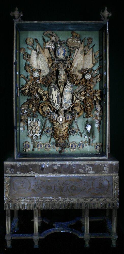 Turin, Civic Museum of Ancient Art - Palazzo Madama, G. M. Bonzanigo, Military Trophy, inv. 1161-L - UV analysis