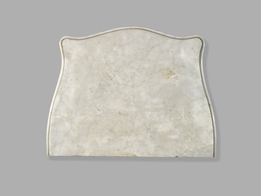 Nichelino, Hunting Lodge of Stupinigi, Bedside table inlaid with diamonds, inv. 6774 - marble top before restoration