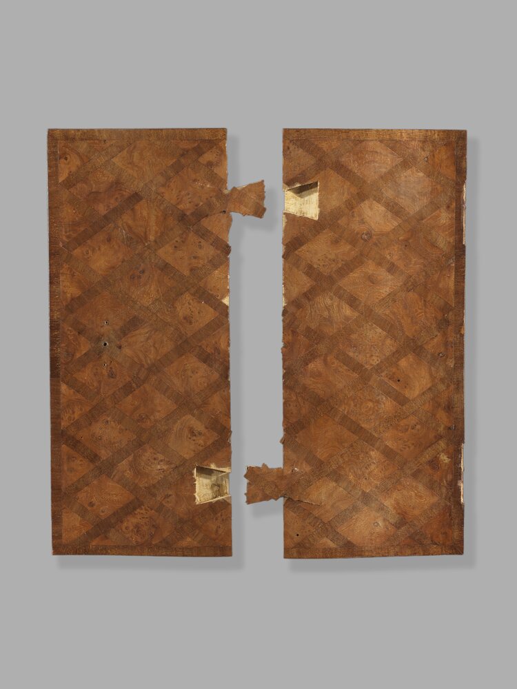 Nichelino, Hunting Lodge of Stupinigi, Bedside table inlaid with diamonds, inv. 6774 - during the restoration