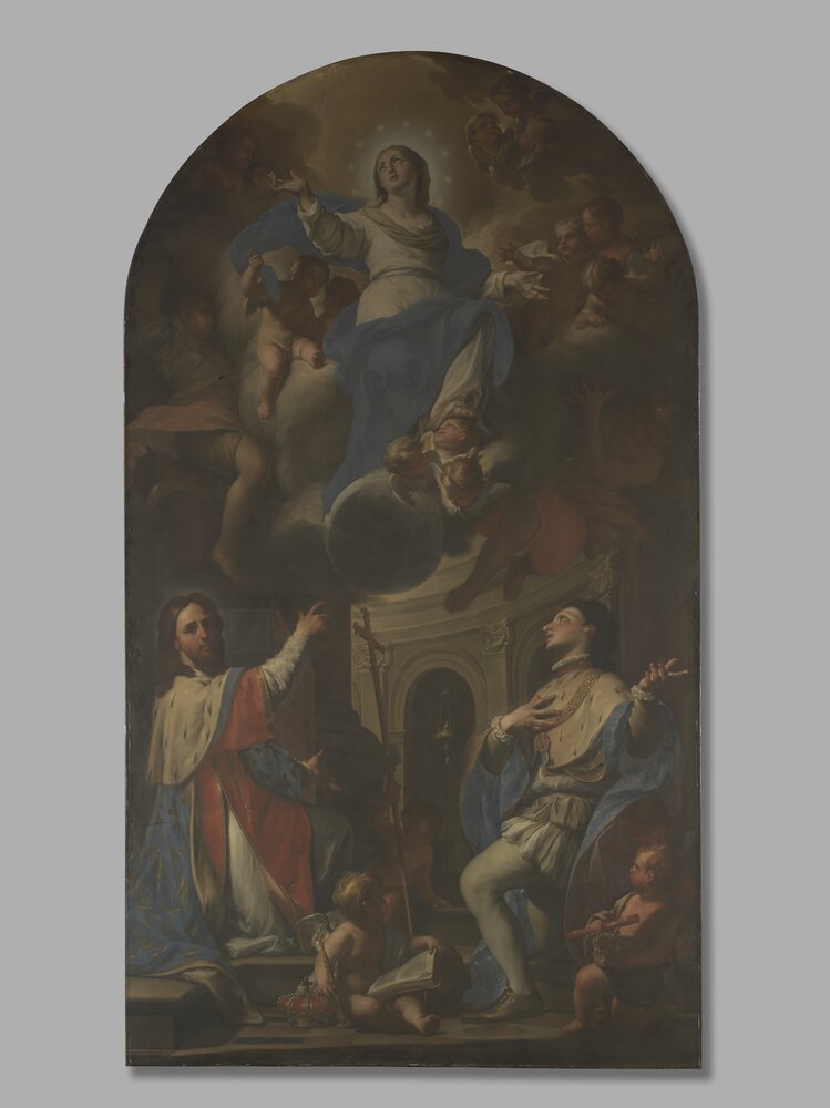 9-TE-2006_Venaria, Reggia, F. Trevisani, The Immaculate Conception with Saint Louis IX of France and Blessed Amedeo di Savoia (property of the Piedmont region)