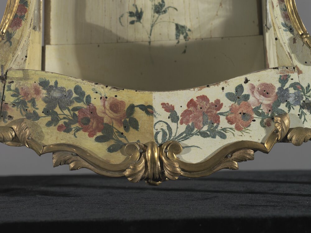 Nichelino, Stupinigi Hunting Lodge, J. Robert (attr.), Clock, inv. 311 - during restoration, cleaning