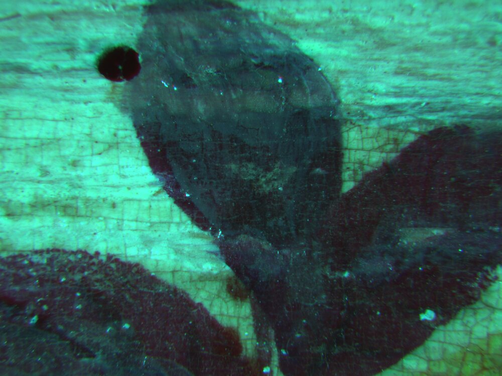 Nichelino, Stupinigi Hunting Lodge, J. Robert (attr.), Clock, inv. 311 - Infrared false color