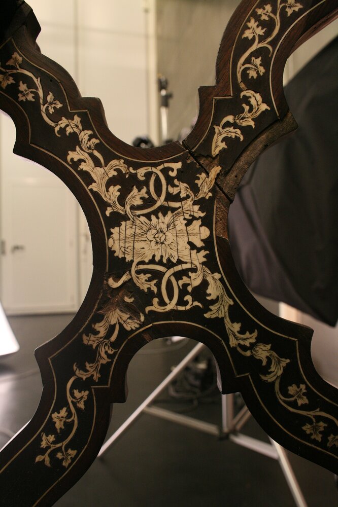 Nichelino, Stupinigi Hunting Lodge, L. Prinotto, Mazzarina Desk, inv. 2423 - during the restoration