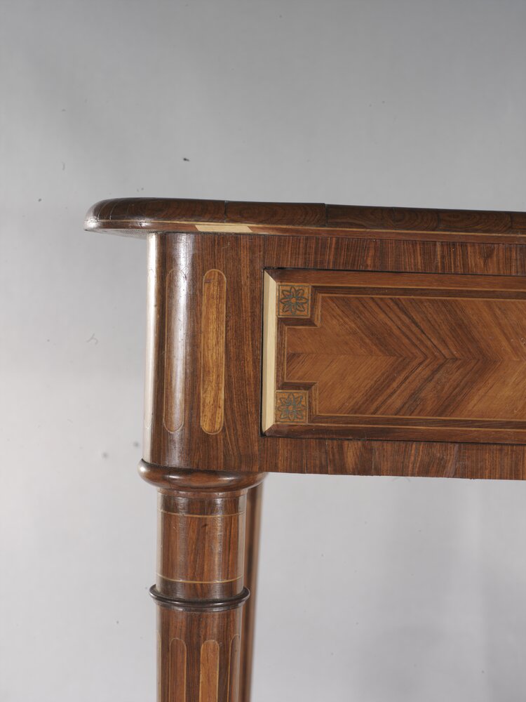 Nichelino, Stupinigi Hunting Lodge, Coffee table, inv. 726 - during restoration, integration