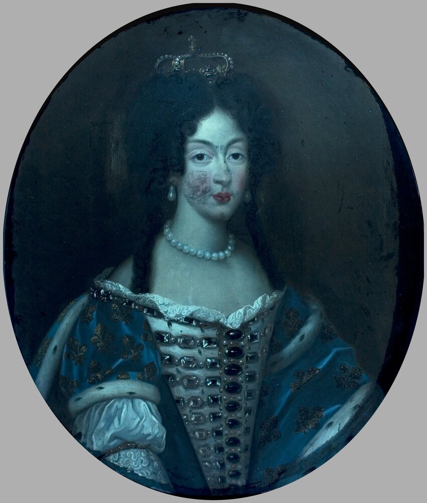 Nichelino, Stupinigi's Hunting Lodge, Portrait of the Queen of Spain, inv. 16 - UV analysis