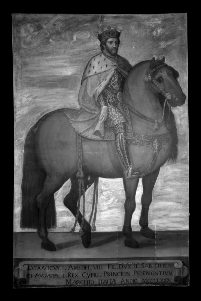 Moncalieri, Castle, Equestrian Portrait of Louis I of Savoy, inv. 297 - infrared IR (950 nm)