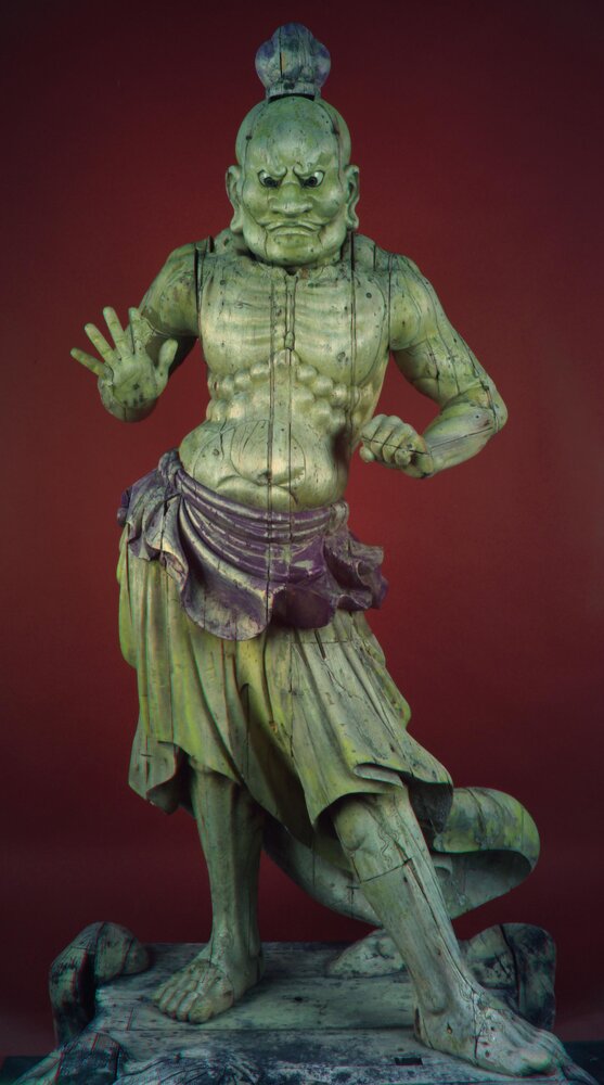 Torino, Museo d'Arte Orientale, Kongo Rikishi inv. Js/7.D - analisi falso colore