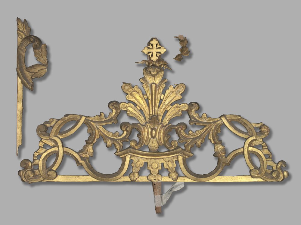 Nichelino, Stupinigi Hunting Lodge, Mirror, inv. 2988 - before restoration