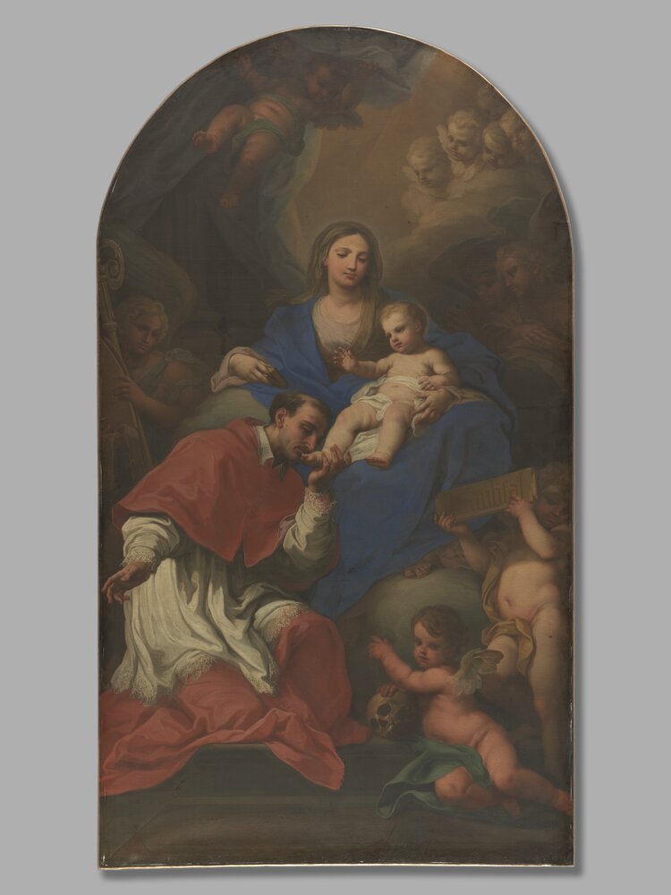 10-TE-2006_Venaria, Reggia, S. Conca, Madonna and Child with St. Charles Borromeo (property Piedmont region)