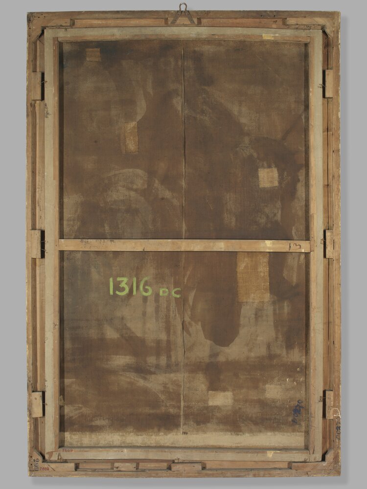 Moncalieri, Castle, Equestrian Portrait of Filiberto II of Savoy, inv. 299, verso - before restoration