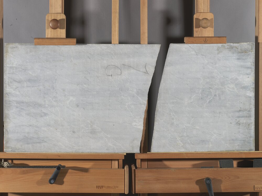 Nichelino, Stupinigi Hunting Lodge, Lozenge chest of drawers, inv. 3135 - during the restoration