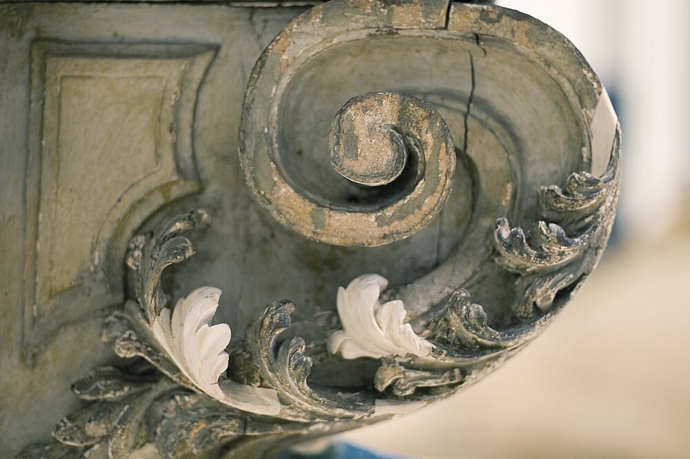 Venaria, Reggia, C. G. Plura, Altare ligneo - durante il restauro
