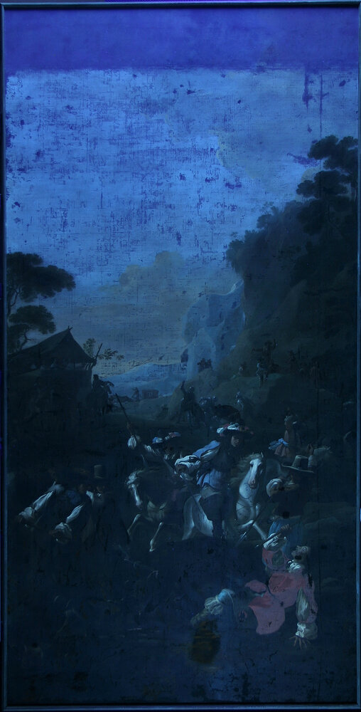 Venaria, Reggia, J. Miel, Hunting the bear, inv. D 735 292 - UV analysis