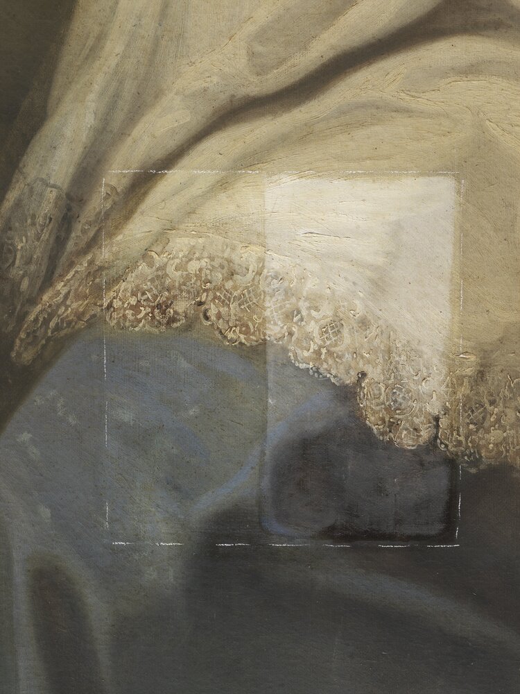 Venaria, Reggia, S. Conca, Madonna and Child with St. Francis de Sales - during the restoration, cleaning