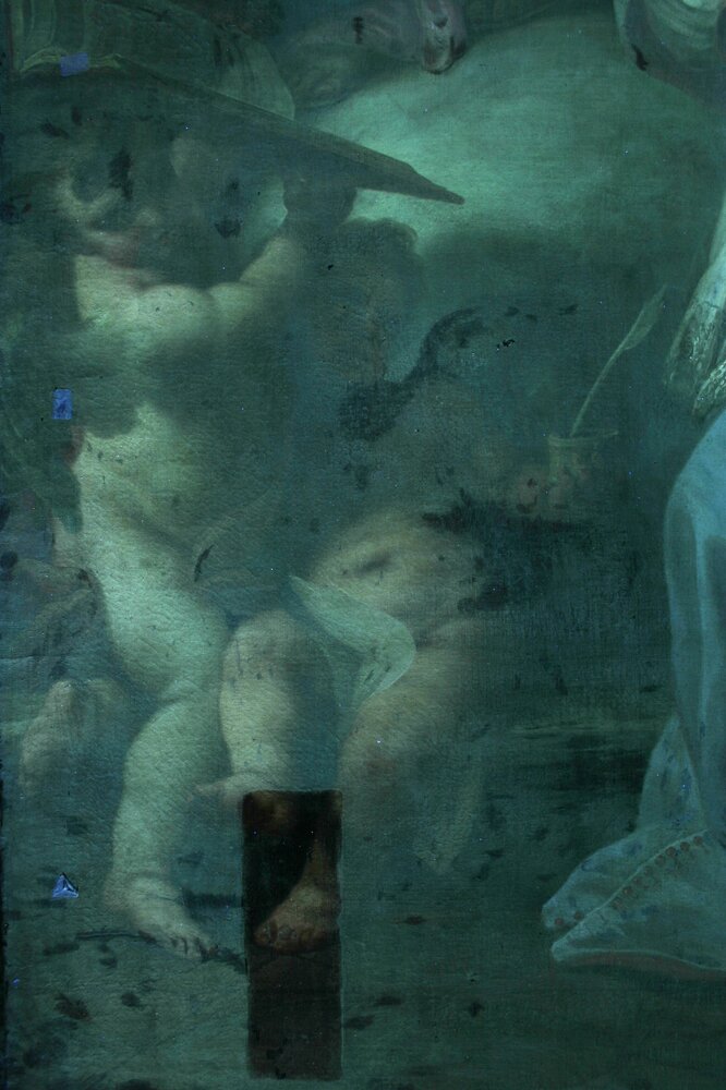 Venaria, Reggia, S. Conca, Madonna and Child with St. Francis de Sales - UV analysis