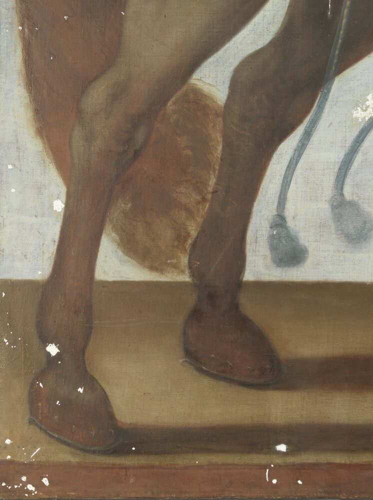 Moncalieri, Castle, Knight, inv. 295 - during restoration, grouting