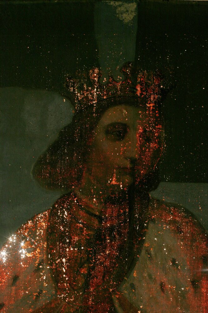 Moncalieri, Castle, Equestrian Portrait of Filiberto II of Savoy, inv. 299 - backlight