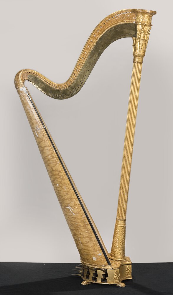 Caravino, Castello di Masino, S. Erard, Harp no. 2828, inv. SBAS TO 1312 - during the restoration