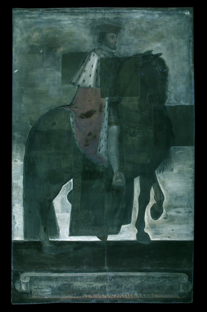 Moncalieri, Castle, Charles II the Good, 9th Duke of Savoy, inv. 301 - UV analysis