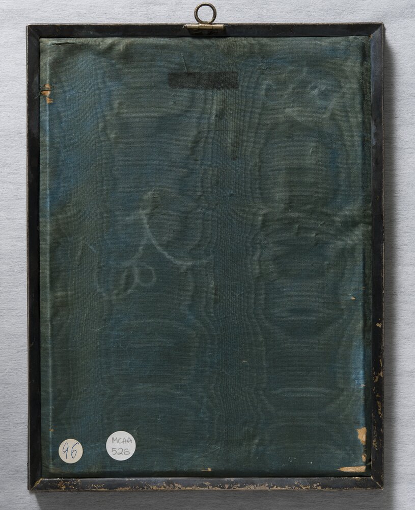 Torino, Museo Civico d'Arte Antica - Palazzo Madama, L. F. Aubry, Donna con bambino, inv. 526, verso - prima del restauro