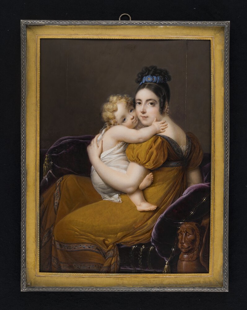 Torino, Museo Civico d'Arte Antica - Palazzo Madama, L. F. Aubry, Donna con bambino, inv. 526 - dopo il restauro