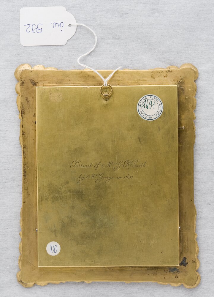 Torino, Museo Civico d'Arte Antica - Palazzo Madama, T. George, Ritratto di Madame G. R. Smith, inv. 592, verso - dopo il restauro