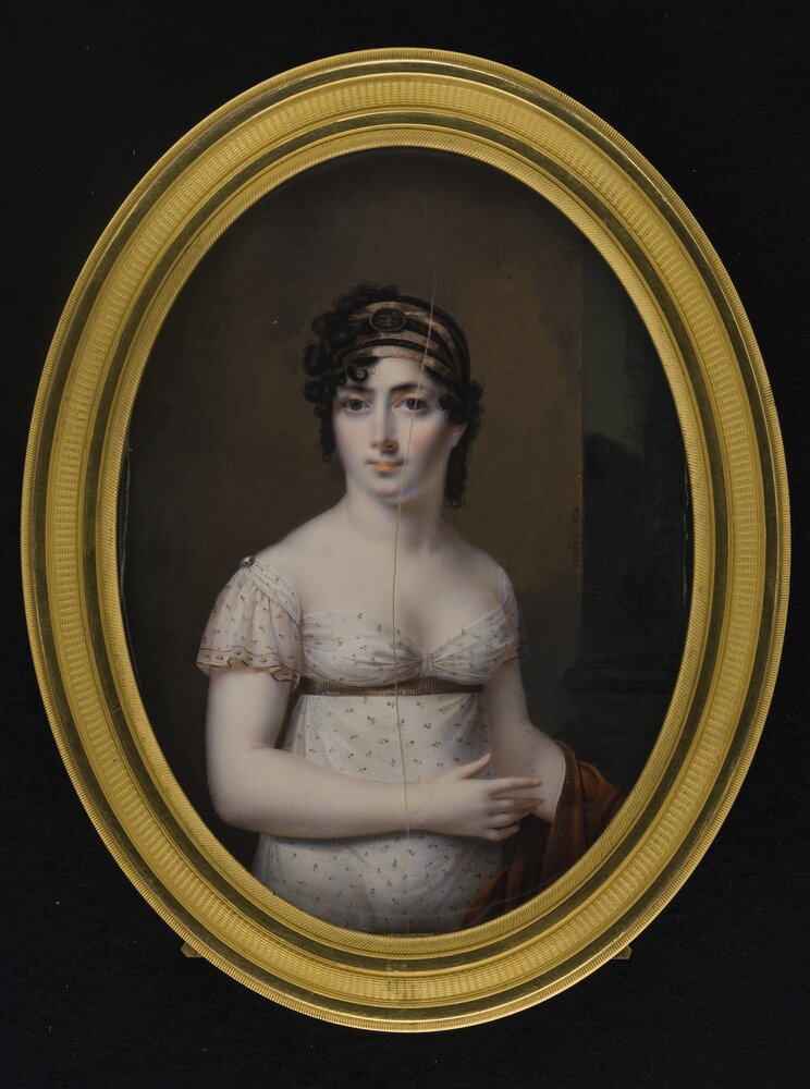 Turin, Civic Museum of Ancient Art - Palazzo Madama, J. B. Isabey, Alleged portrait of Josephine, Empress of the French, inv. 509 - after restoration