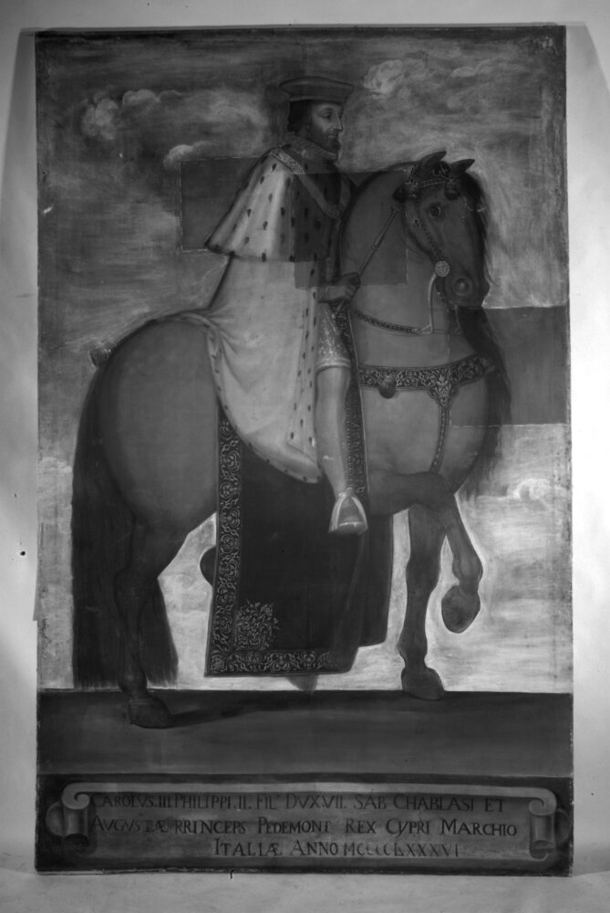 Moncalieri, Castle, Charles II the Good, 9th Duke of Savoy, inv. 301 - infrared IR (950 nm)