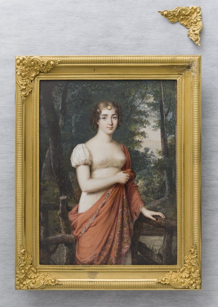 9mc01-TA-2019_Torino, Museo Civico d'Arte Antica - Palazzo Madama, F. Charrin, Giovane donna in giardino, inv. 518