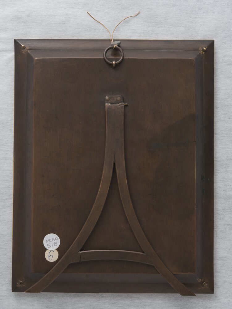 Torino, Museo Civico d'Arte Antica - Palazzo Madama, F. Charrin, Giovane donna in giardino, inv. 518, verso - prima del restauro