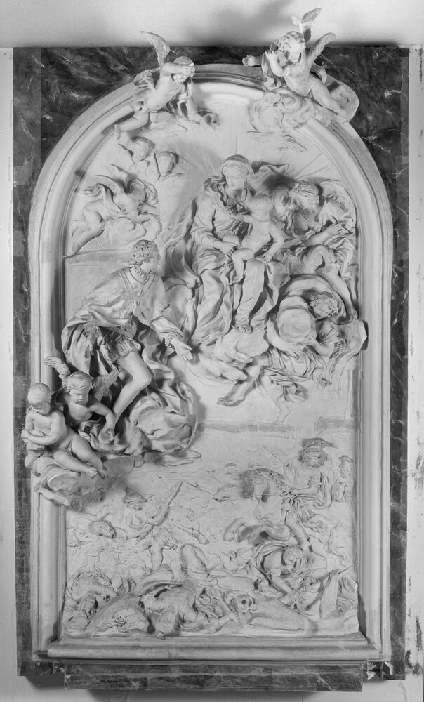 Roma, Pontificio Collegio Irlandese, B. Cametti, Il beato Amedeo intercede presso la Madonna di Superga - infrarosso IR (950 nm)
