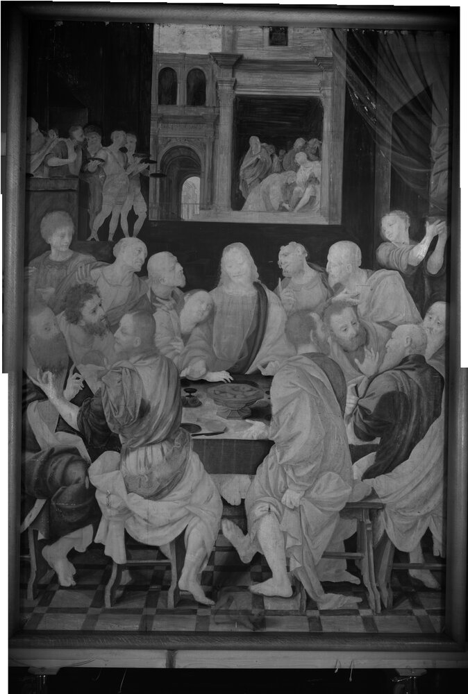 Milano, Basilica dei Santi Apostoli e Nazaro Maggiore, B. Lanino, Ultima cena - infrarosso IR (1700 nm)